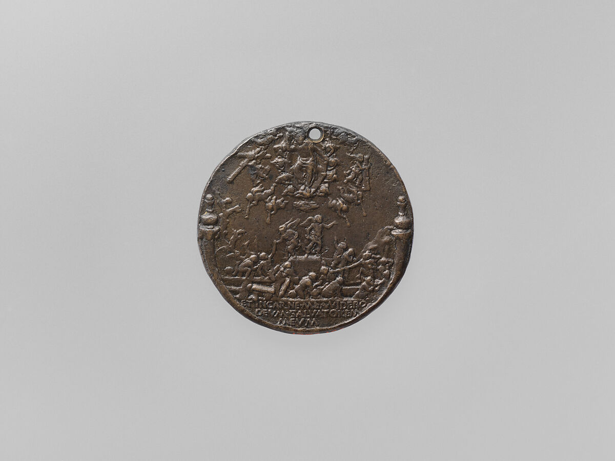 The Resurrection of the Dead and the Last Judgment (reverse); Portrait Medal of Filippo de' Medici, Archbishop of Pisa (obverse), Bertoldo di Giovanni (Italian, born Florence (?) ca. 1430–40, died 1491 Poggio a Caiano), Bronze, Italian, Florence