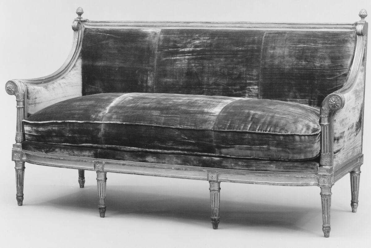 Sofa, Carved and gilded beechwood, French 