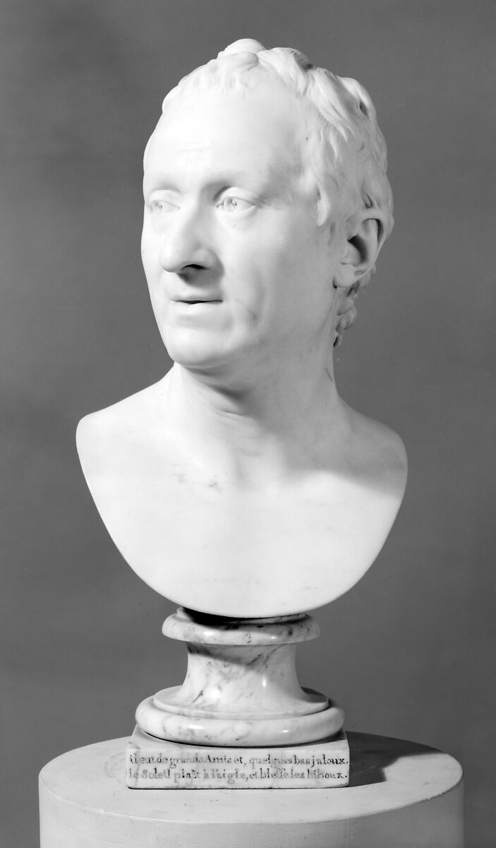 Denis Diderot (1713–1784), Jean Antoine Houdon (French, Versailles 1741–1828 Paris), Marble, French, Paris