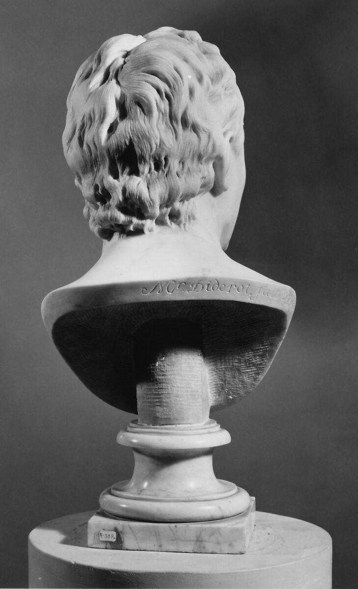 Denis Diderot (1713–1784), Jean Antoine Houdon (French, Versailles 1741–1828 Paris), Marble, French, Paris