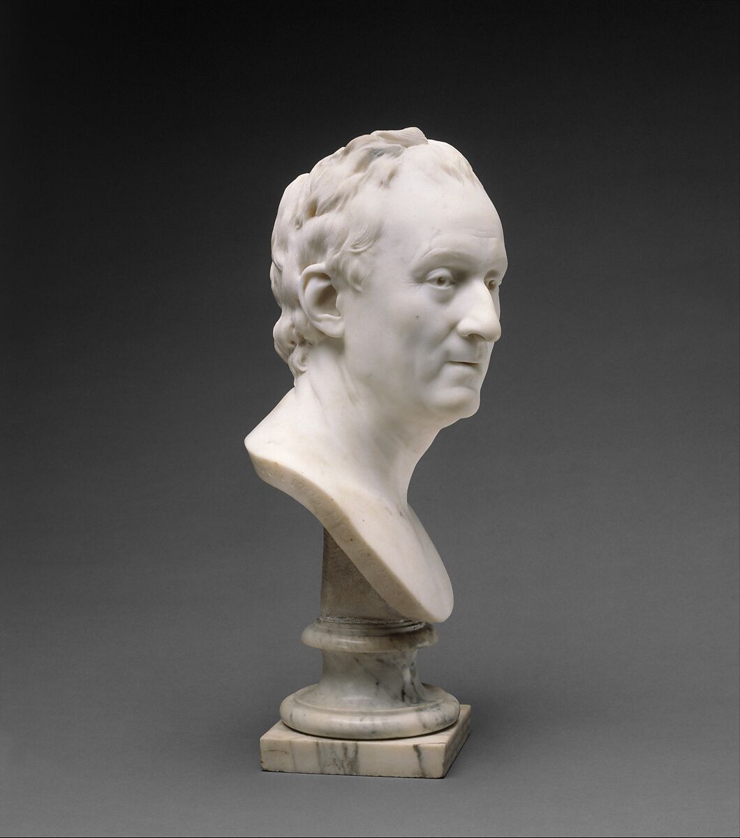 Denis Diderot (1713–1784), Jean Antoine Houdon (French, Versailles 1741–1828 Paris), Marble, French, Paris 