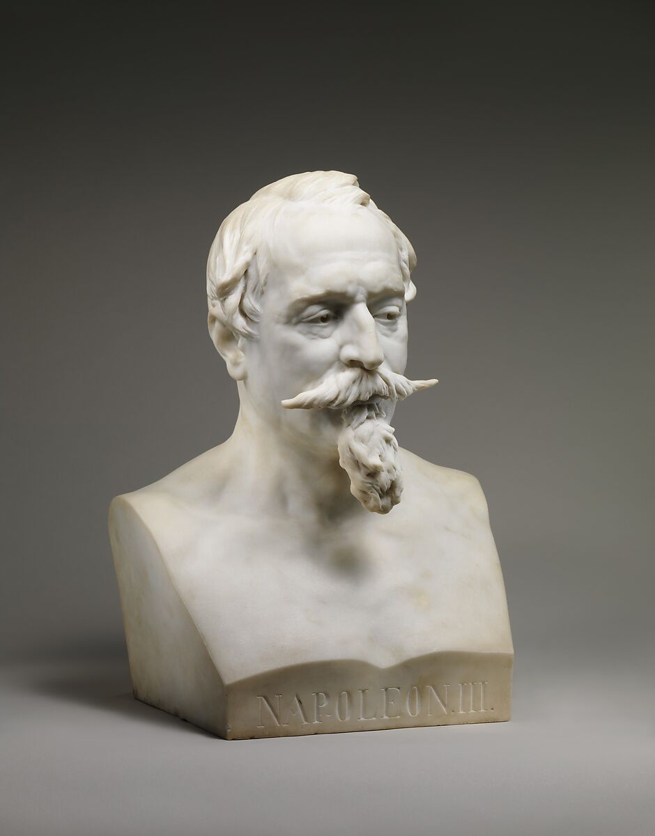 Napoléon III (1808–1873), Emperor of the French, Jean-Baptiste Carpeaux (French, Valenciennes 1827–1875 Courbevoie), Marble, French, Paris