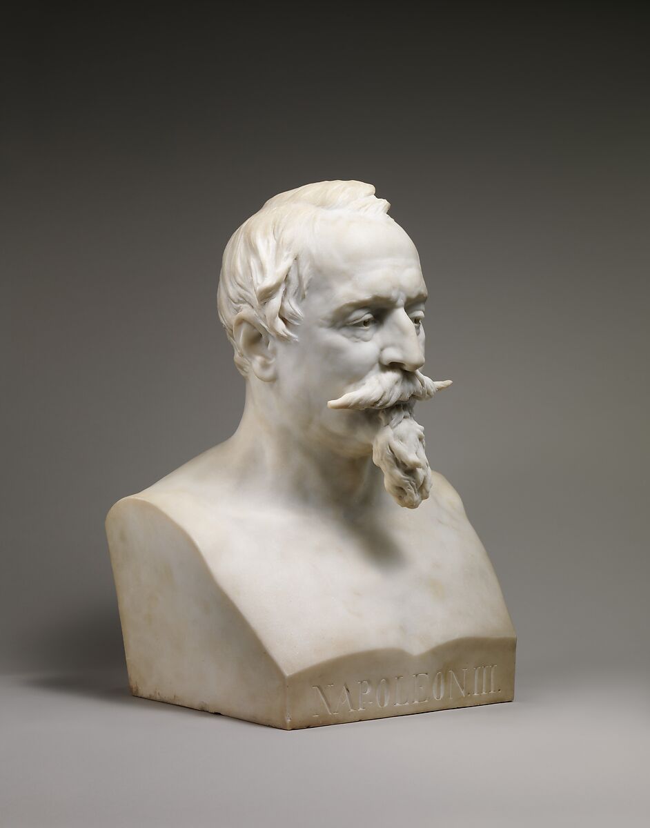 Napoléon III (1808–1873), Emperor of the French, Jean-Baptiste Carpeaux (French, Valenciennes 1827–1875 Courbevoie), Marble, French, Paris