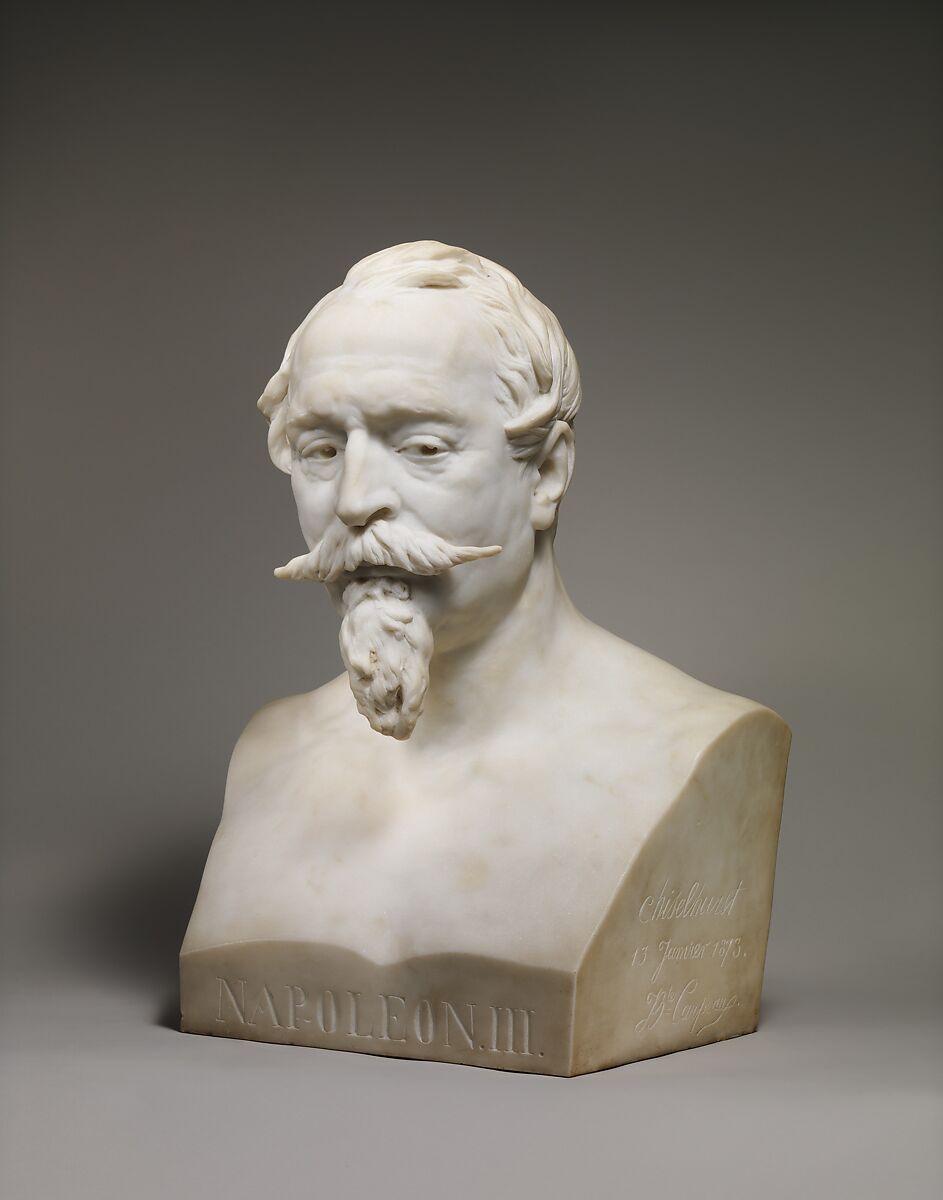 Jean-Baptiste Carpeaux, Bust of Charles Garnier, ca. 1869, plaster, 17 5/8  in. x 13 3/8 in. x 7 1/8 in. (44.7 cm. x 34 cm. x 18.1 cm.). - Album  alb4877735