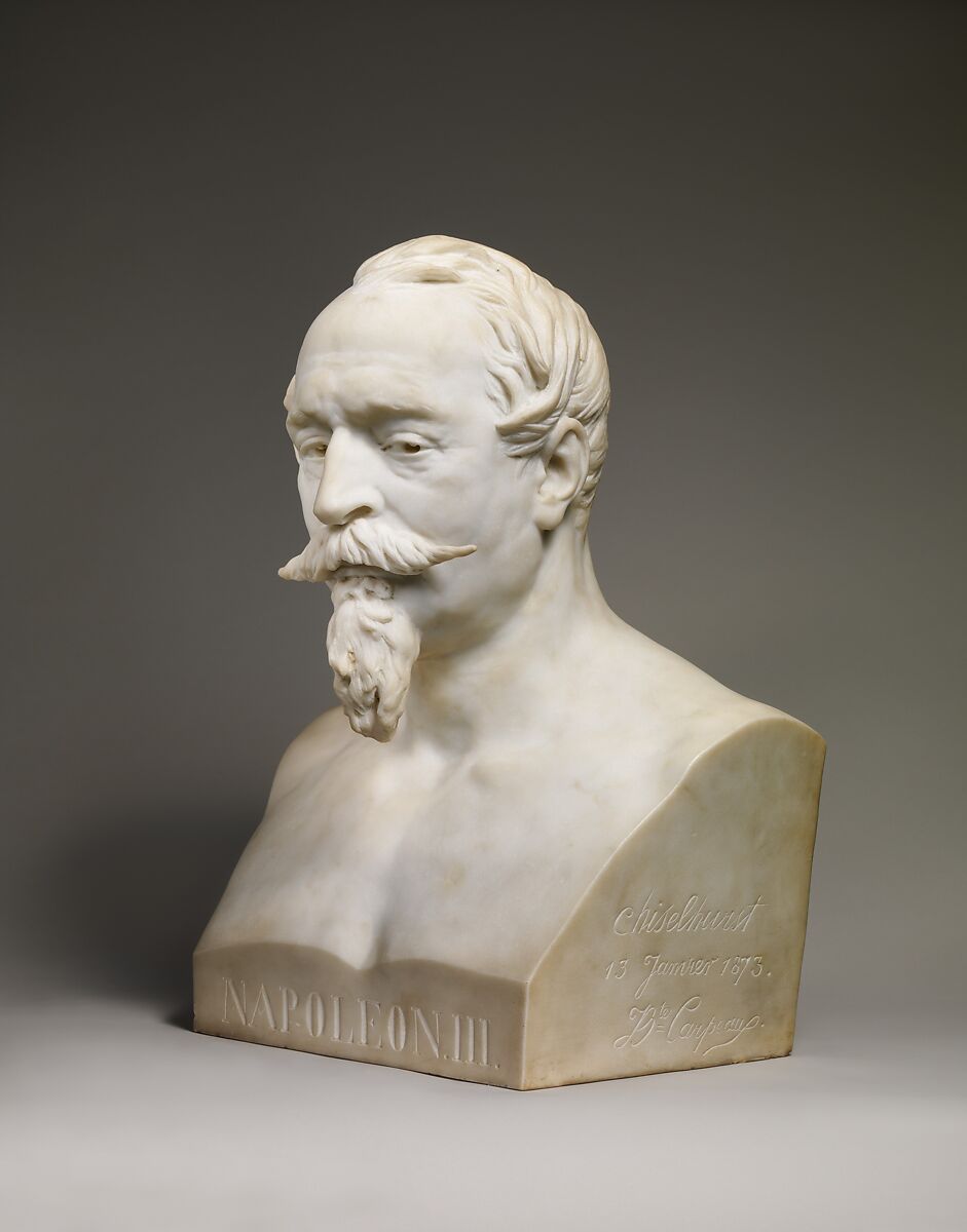 Napoléon III (1808–1873), Emperor of the French, Jean-Baptiste Carpeaux (French, Valenciennes 1827–1875 Courbevoie), Marble, French, Paris