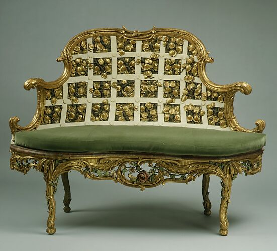 Settee (one of a pair) (part of a set)