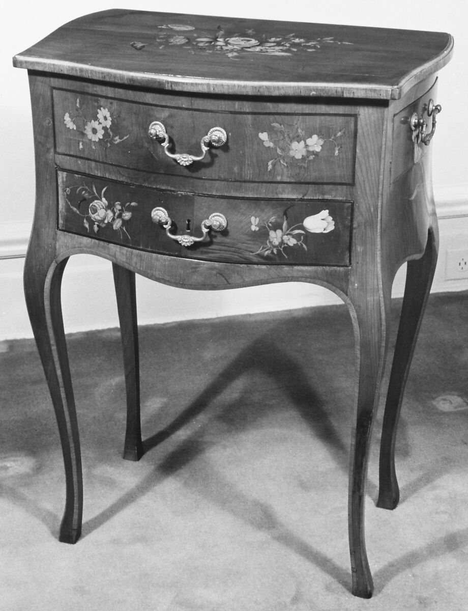 Dressing table, Attributed to David Roentgen (German, Herrnhaag 1743–1807 Wiesbaden, master 1780), Harewood and marquetry woods, German, Neuwied am Rhein 