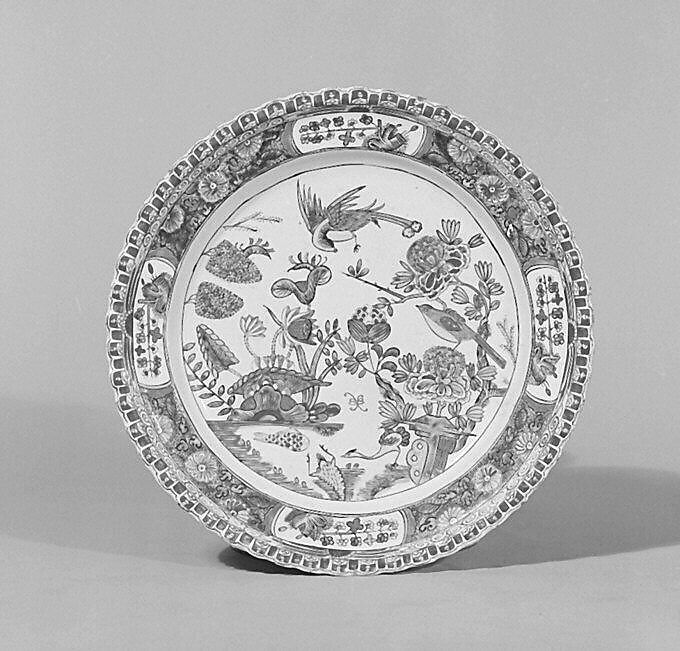 Plate, Tin-glazed earthenware, German, Ansbach 