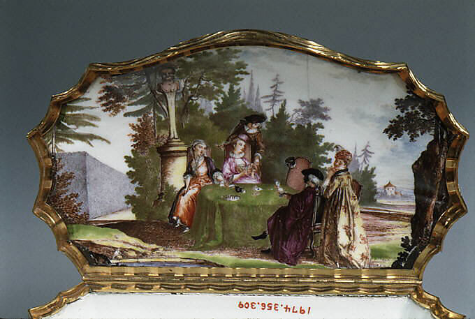 Snuffbox, Meissen Manufactory (German, 1710–present), Hard-paste porcelain, gold, German, Meissen