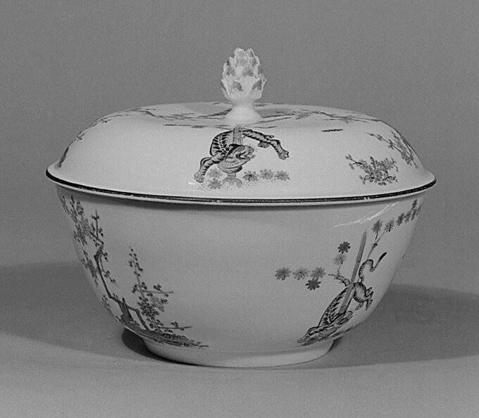 Bowl with cover, Meissen Manufactory (German, 1710–present), Hard-paste porcelain, German, Meissen 