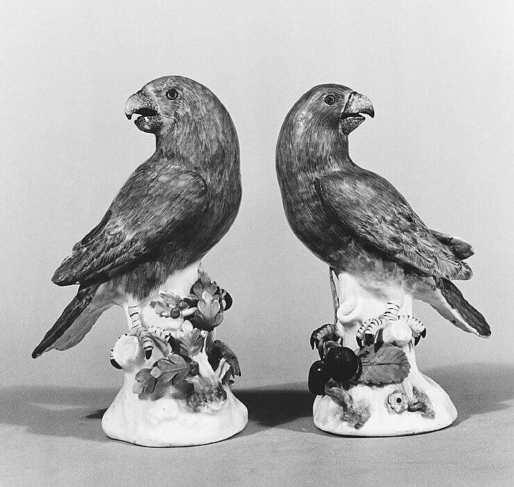 Parrot (one of a pair), Meissen Manufactory (German, 1710–present), Hard-paste porcelain, German, Meissen 