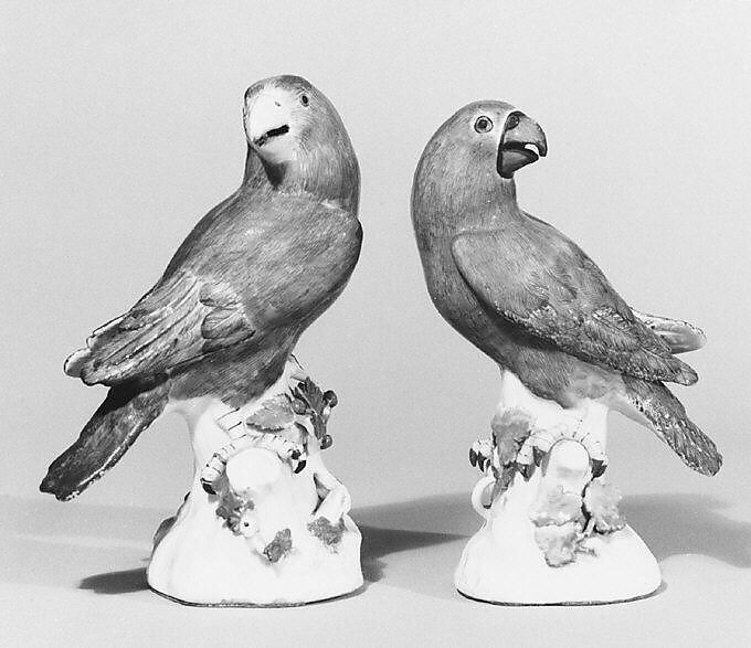 Parrot (one of a pair), Meissen Manufactory (German, 1710–present), Hard-paste porcelain, German, Meissen 