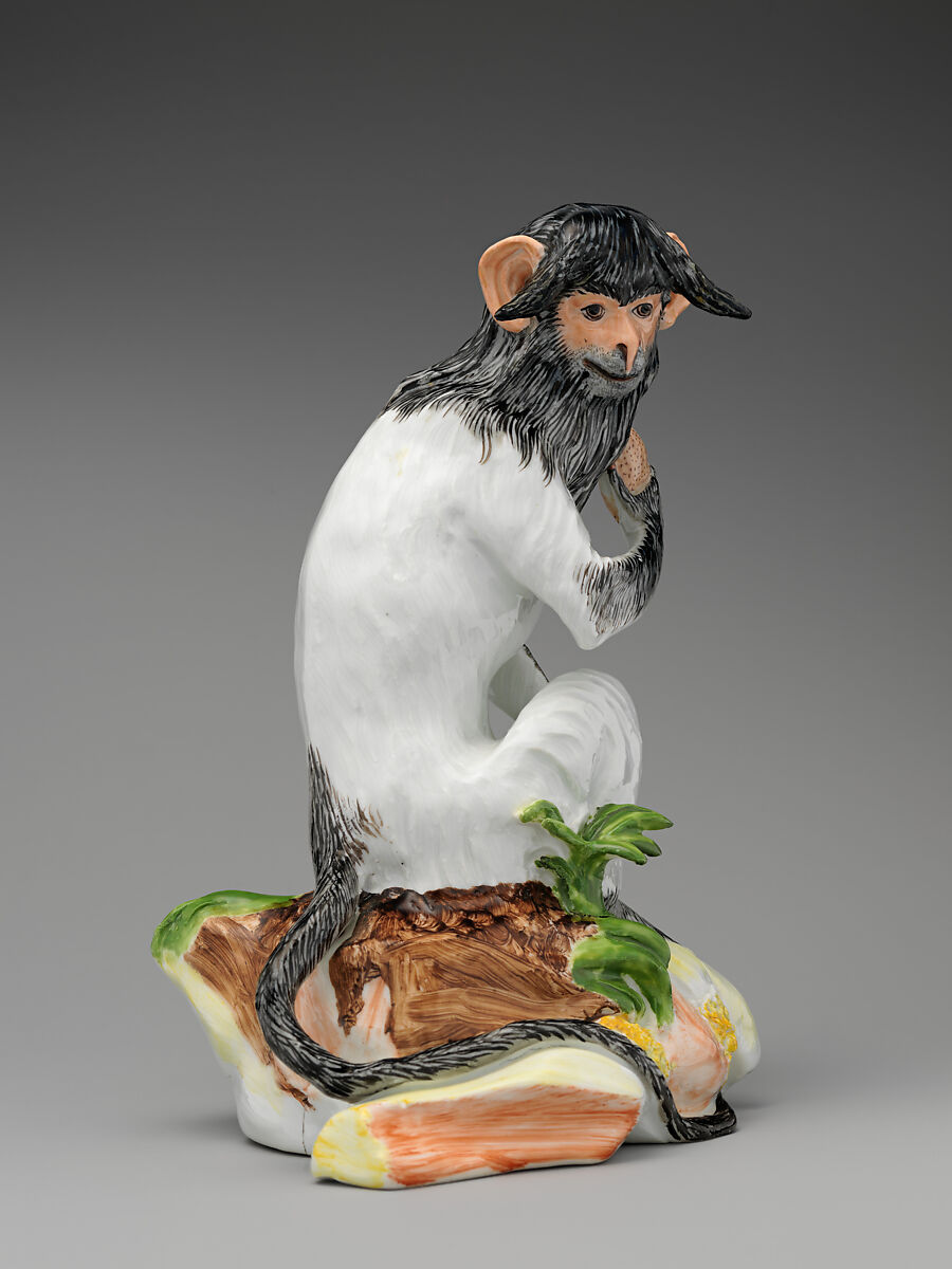 Monkey, Meissen Manufactory (German, 1710–present), Hard-paste porcelain, German, Meissen