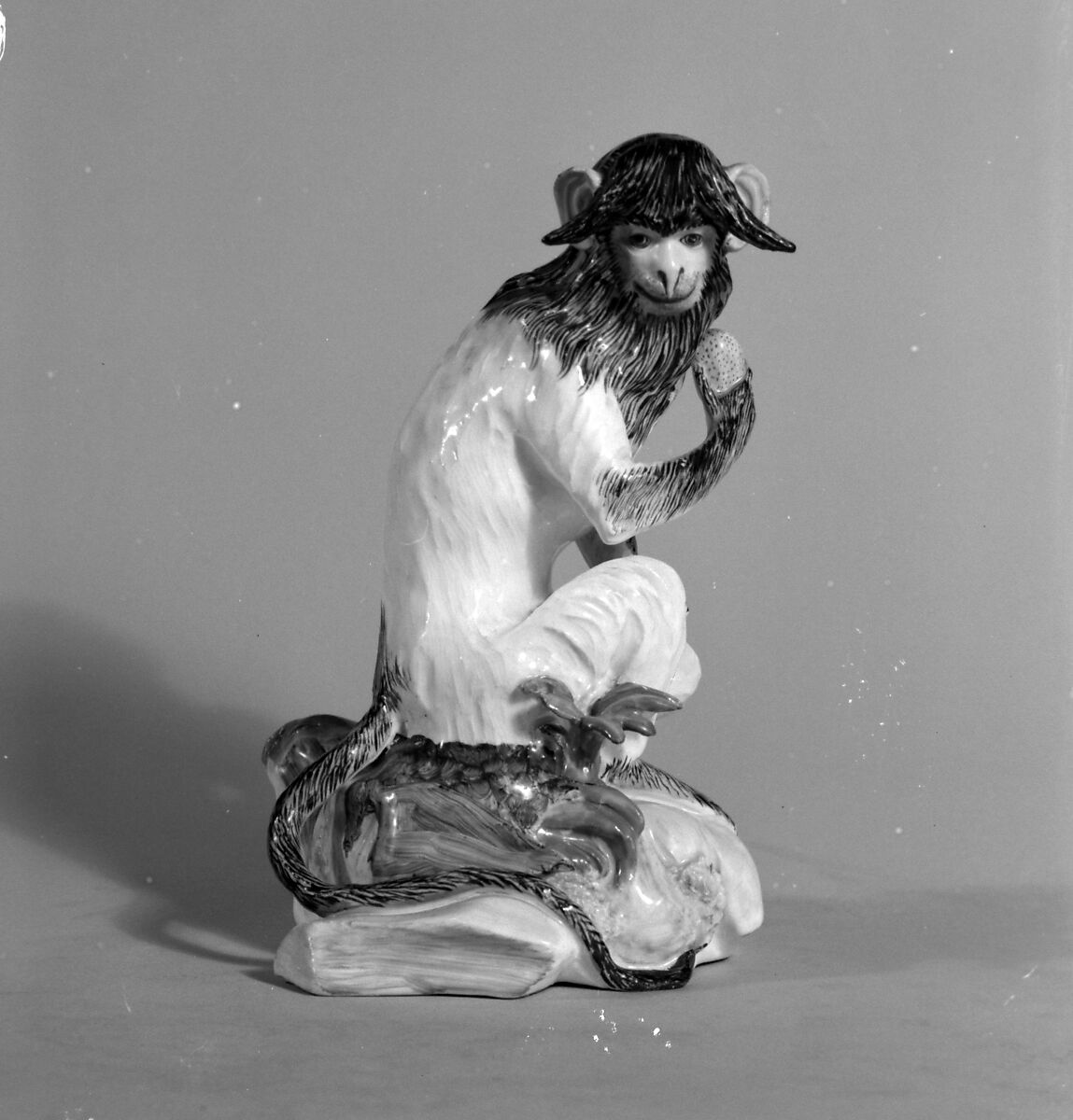 Monkey, Meissen Manufactory (German, 1710–present), Hard-paste porcelain, German, Meissen