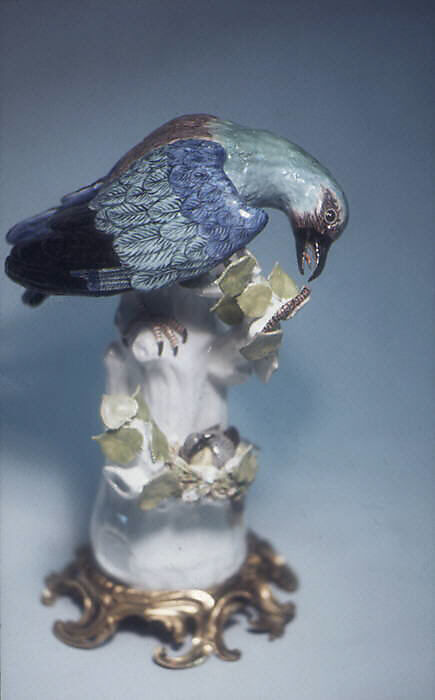 Roller (one of a pair), Meissen Manufactory (German, 1710–present), Hard-paste porcelain, gilt bronze, German, Meissen with probably French mounts 