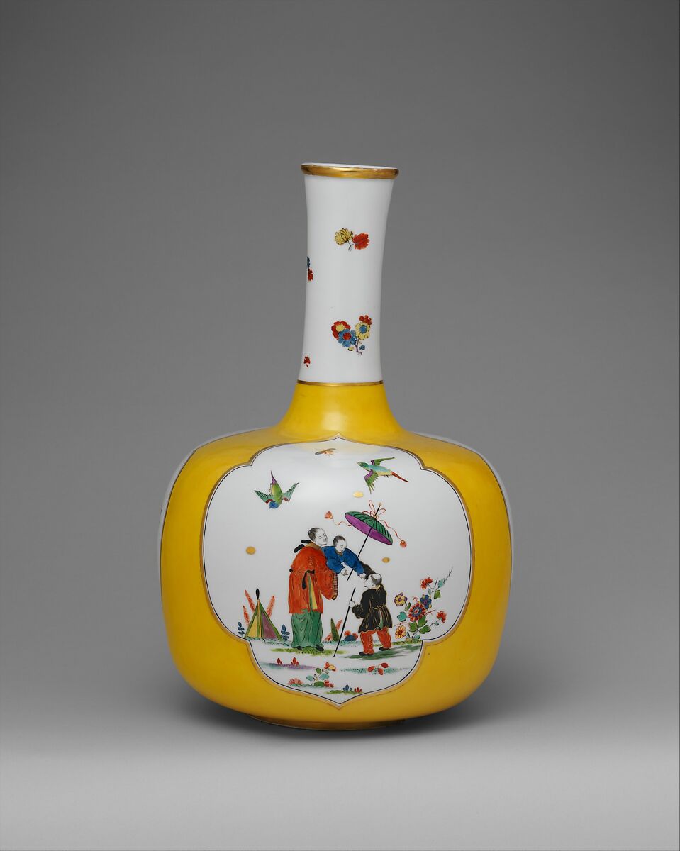 Vase, Meissen Manufactory (German, 1710–present), Hard-paste porcelain decorated in polychrome enamels, gold, German, Meissen