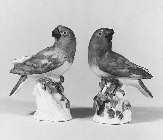 Parrot (one of a pair), Meissen Manufactory (German, 1710–present), Hard-paste porcelain, German, Meissen 