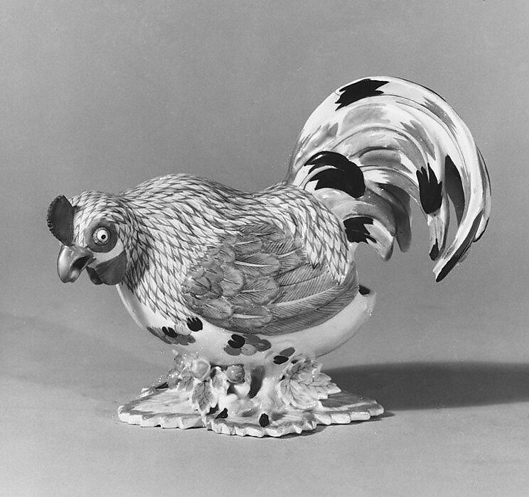 Chinese rooster, Meissen Manufactory (German, 1710–present), Hard-paste porcelain, German, Meissen 