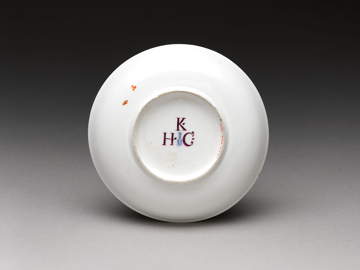 Chocolate cup and saucer with dragons and phoenixes, Meissen Manufactory (German, 1710–present), Hard-paste porcelain painted with colored enamels over transparent glaze, German, Meissen