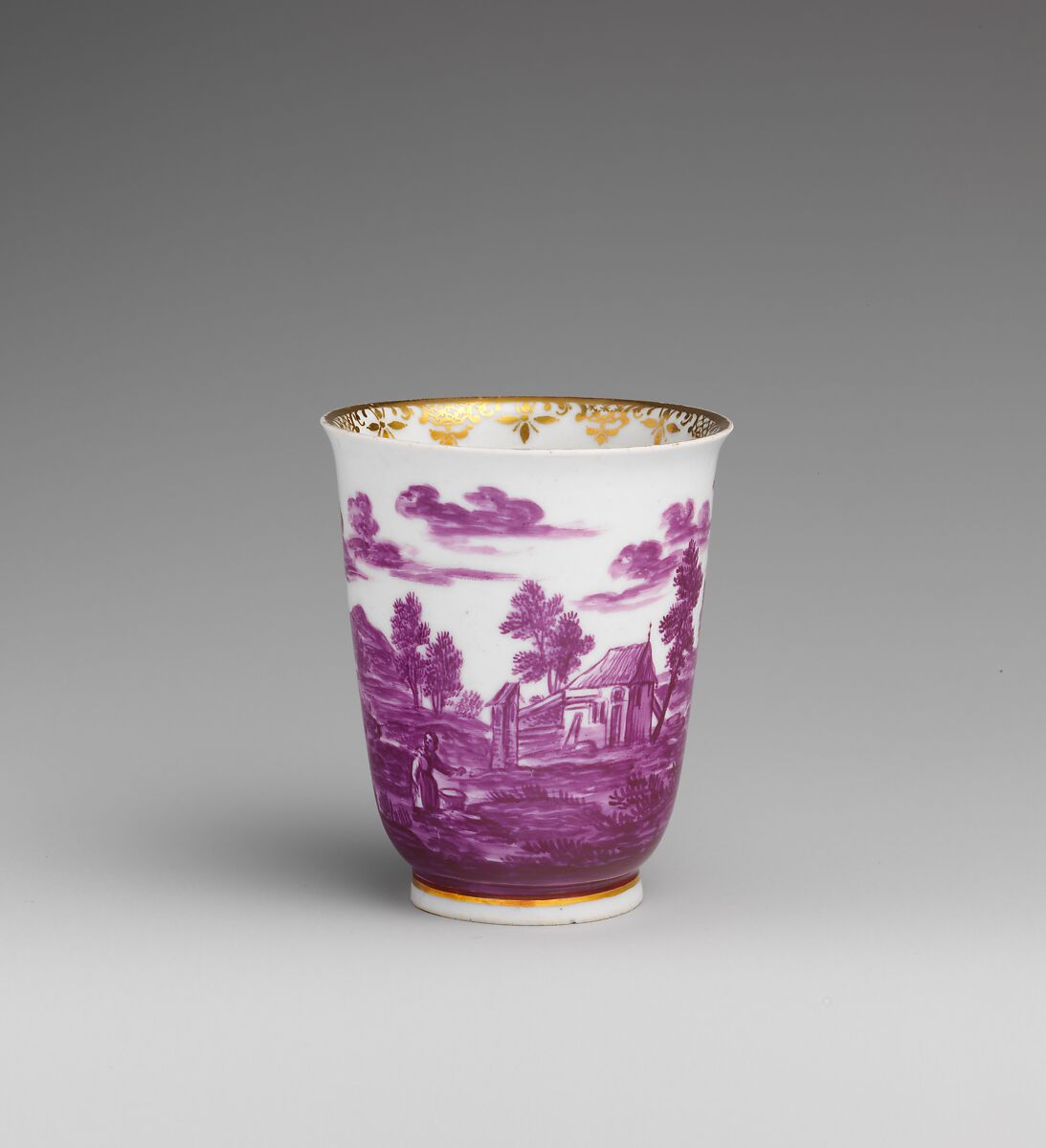 Cup, Possibly Claudius Innocentius Du Paquier period (1718–1744), Hard-paste porcelain, German, Meissen 