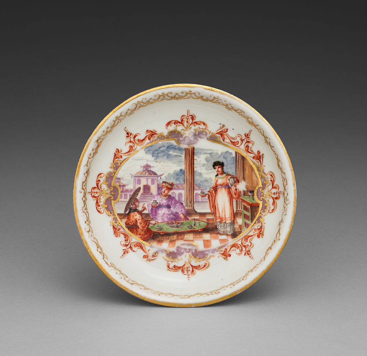 Teabowl and saucer, Meissen Manufactory (German, 1710–present), Hard-paste porcelain, German, Meissen