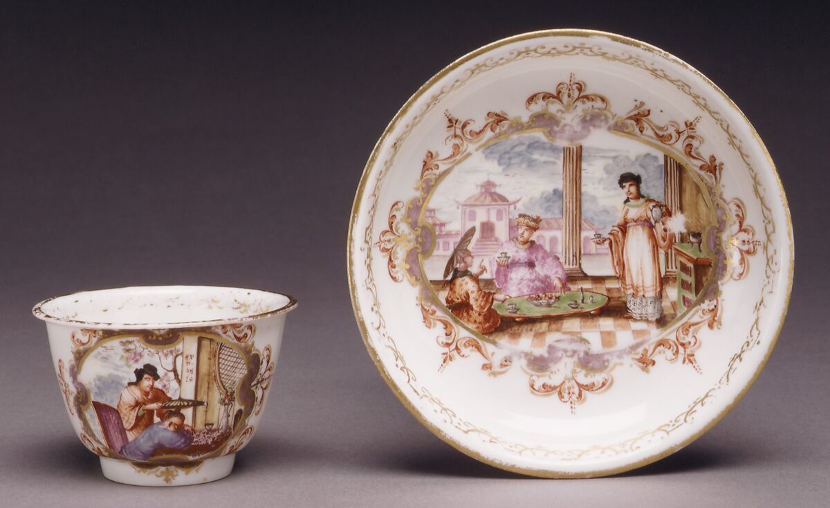 Teabowl and saucer, Meissen Manufactory (German, 1710–present), Hard-paste porcelain, German, Meissen 