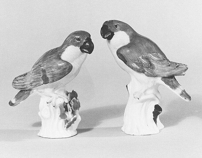 Parrot (one of a pair), Meissen Manufactory (German, 1710–present), Hard-paste porcelain, German, Meissen 