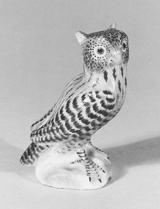Owl, Meissen Manufactory (German, 1710–present), Hard-paste porcelain, German, Meissen 