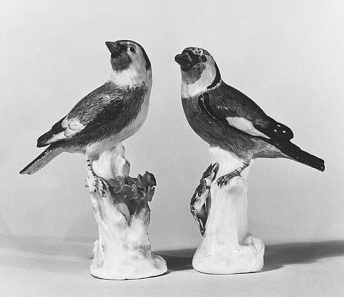 Goldfinch (one of a pair), Meissen Manufactory (German, 1710–present), Hard-paste porcelain, German, Meissen 