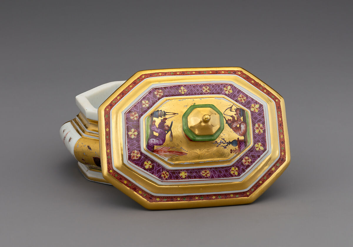 Sugar box with cover (part of a service), Meissen Manufactory (German, 1710–present), Hard-paste porcelain, German, Meissen