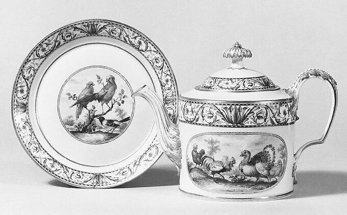 Teapot with cover and stand (part of a service), Meissen Manufactory (German, 1710–present), Hard-paste porcelain, German, Meissen