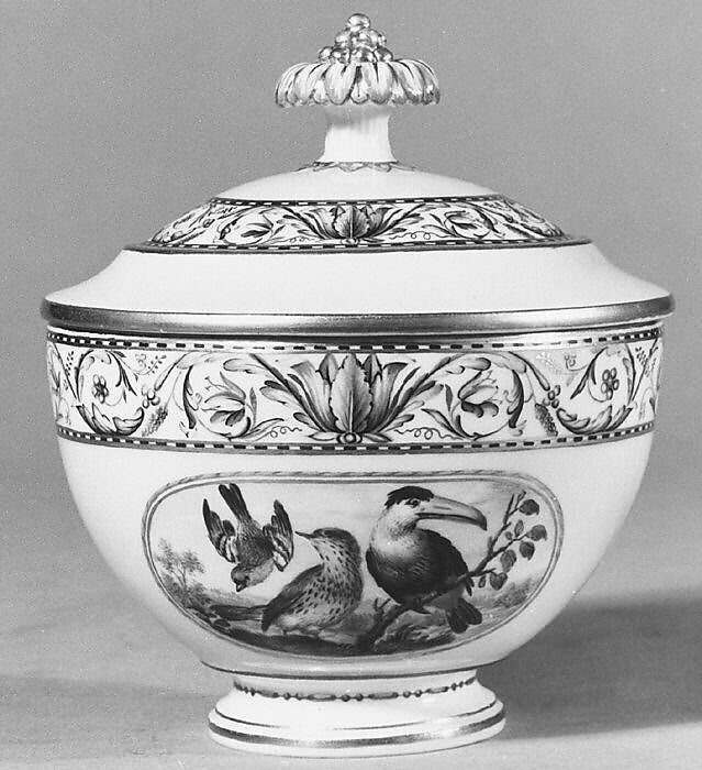 Sugar bowl with cover (part of a service), Meissen Manufactory (German, 1710–present), Hard-paste porcelain, German, Meissen 