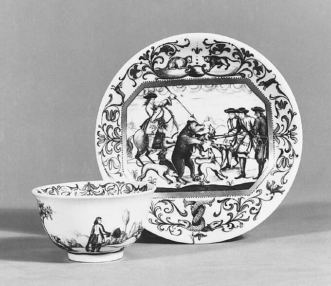 Cup and saucer, Cup made by Meissen Manufactory (German, 1710–present), Hard-paste porcelain, German, Meissen and Austrian, Vienna 
