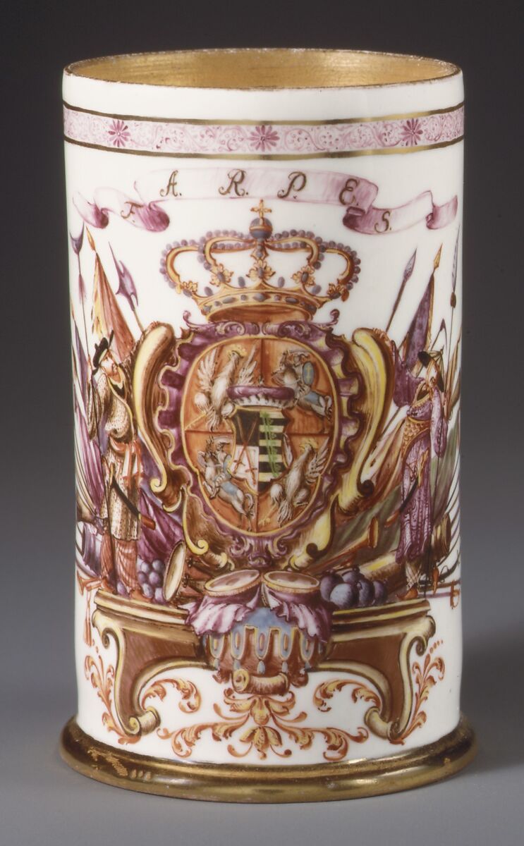 Beaker with cover, Meissen Manufactory (German, 1710–present), Hard-paste porcelain, German, Meissen 