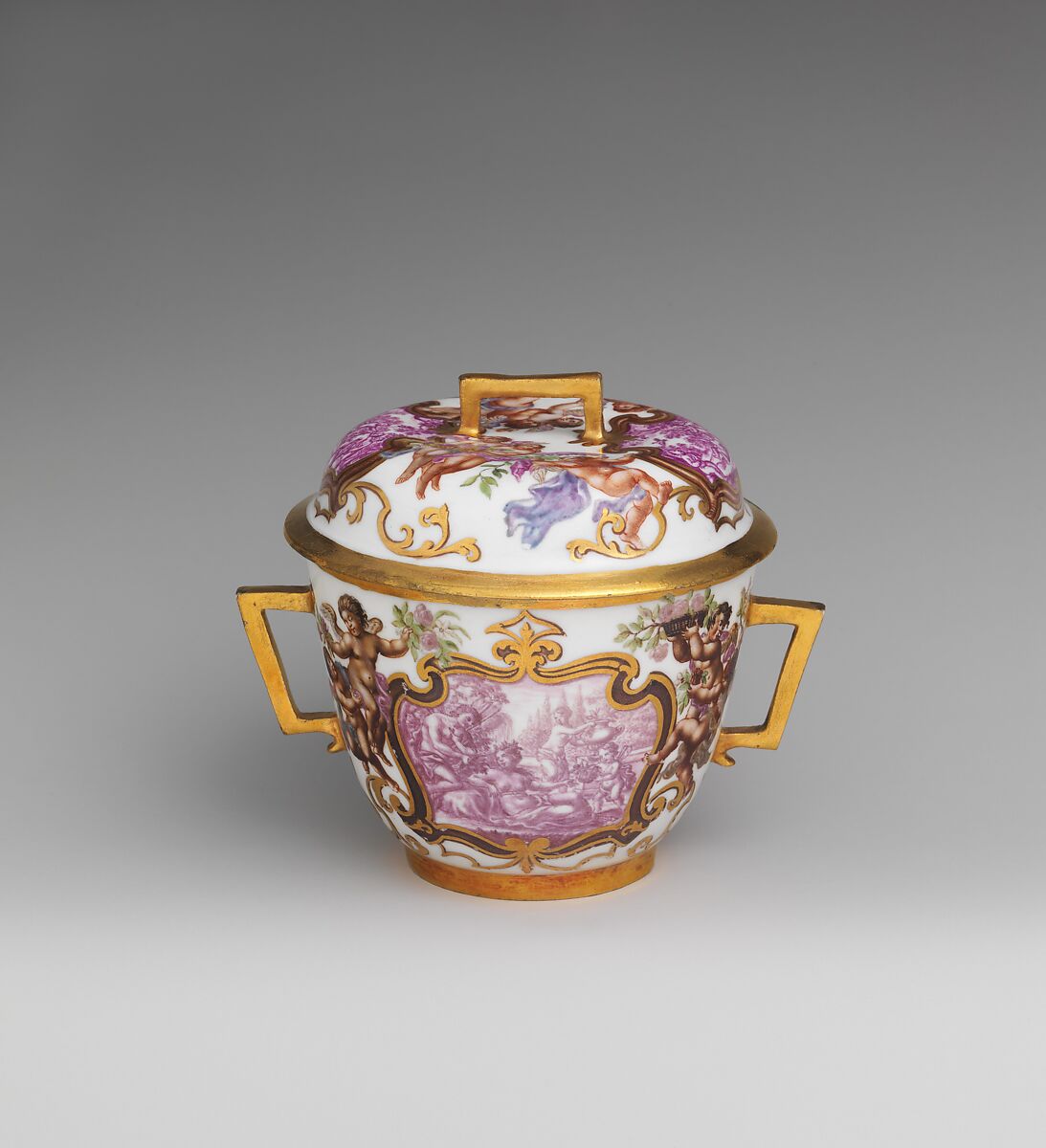 Two-handled cup with cover, Meissen Manufactory (German, 1710–present), Hard-paste porcelain, German, Meissen