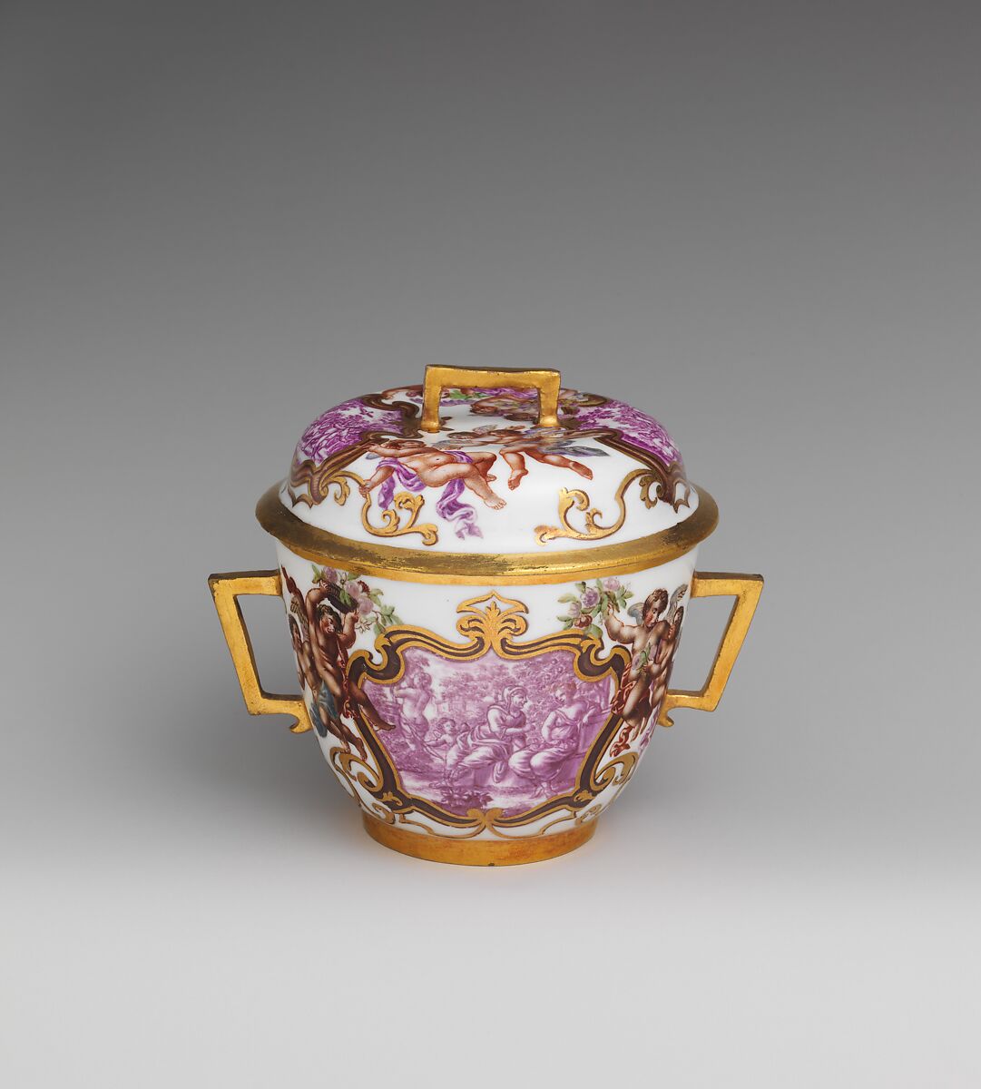 Two-handled cup with cover, Meissen Manufactory (German, 1710–present), Hard-paste porcelain, German, Meissen 