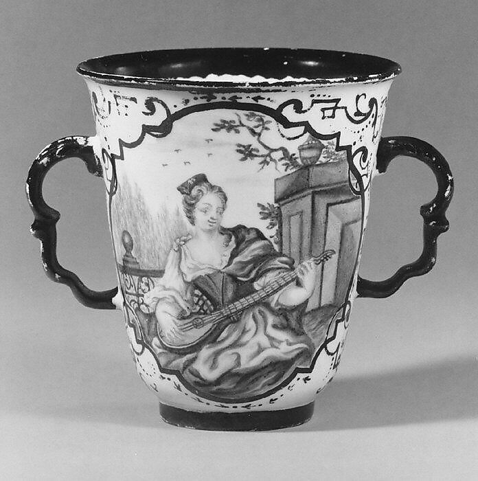Chocolate cup (part of a service), Meissen Manufactory (German, 1710–present), Hard-paste porcelain, German, Meissen with German, Augsburg decoration 