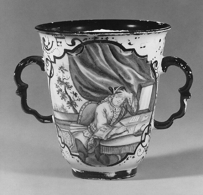 Chocolate cup (part of a service), Meissen Manufactory (German, 1710–present), Hard-paste porcelain, German, Meissen with German, Augsburg decoration