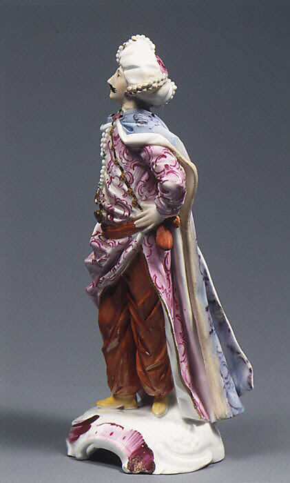 Sultan (one of a pair), Fulda Pottery and Porcelain Manufactory (German, 1764–1789), Hard-paste porcelain, German, Fulda