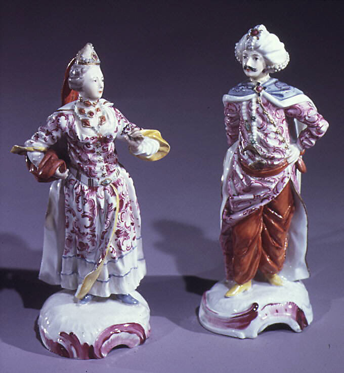 Sultan (one of a pair), Fulda Pottery and Porcelain Manufactory (German, 1764–1789), Hard-paste porcelain, German, Fulda