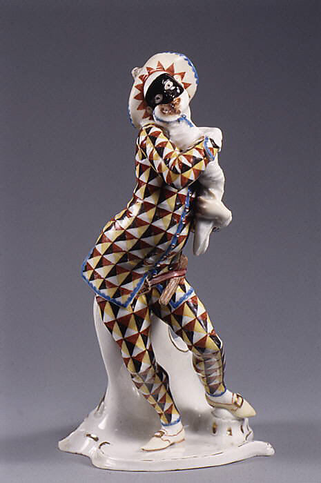 Harlequin, Nymphenburg Porcelain Manufactory (German, 1747–present), Hard-paste porcelain, German, Neudeck-Nymphenburg