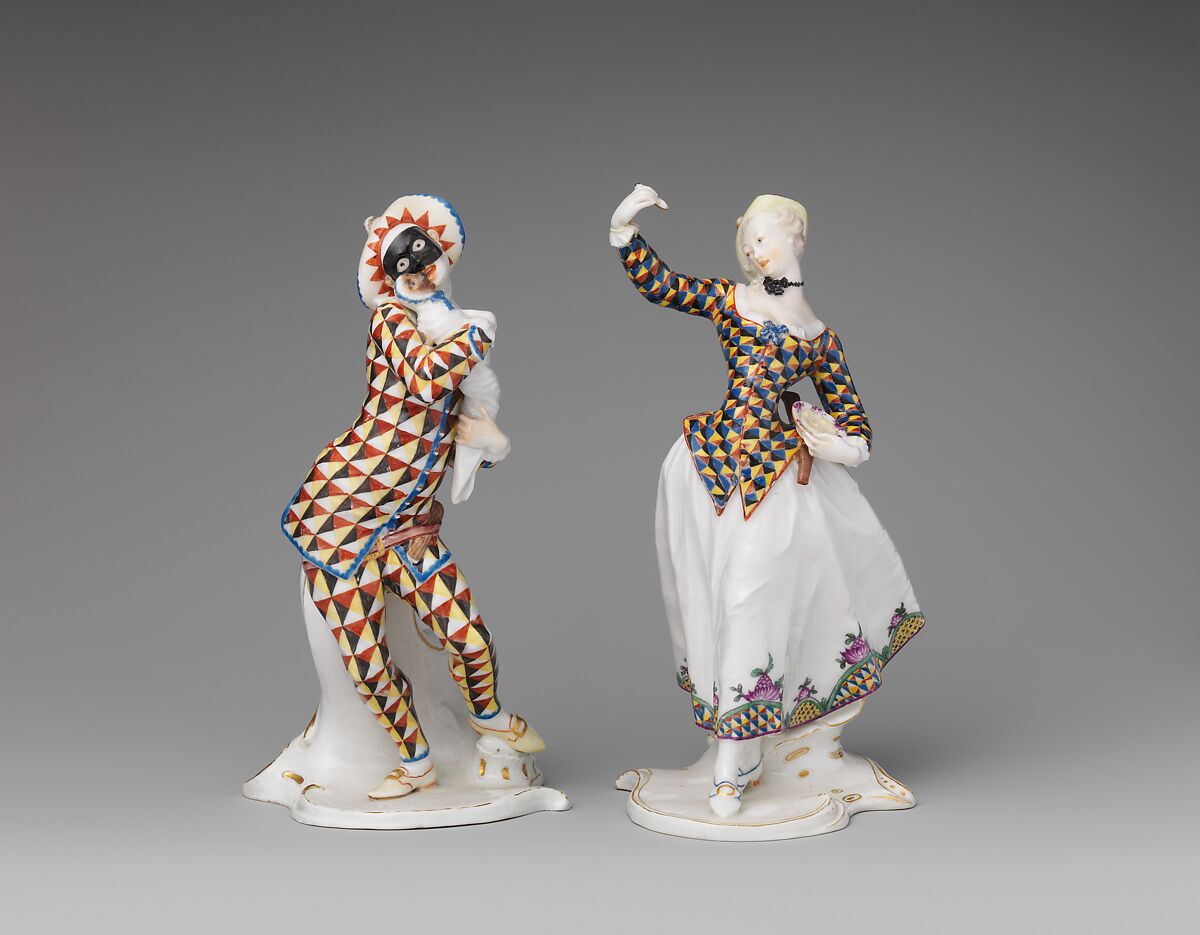 Harlequin, Nymphenburg Porcelain Manufactory (German, 1747–present), Hard-paste porcelain, German, Neudeck-Nymphenburg 
