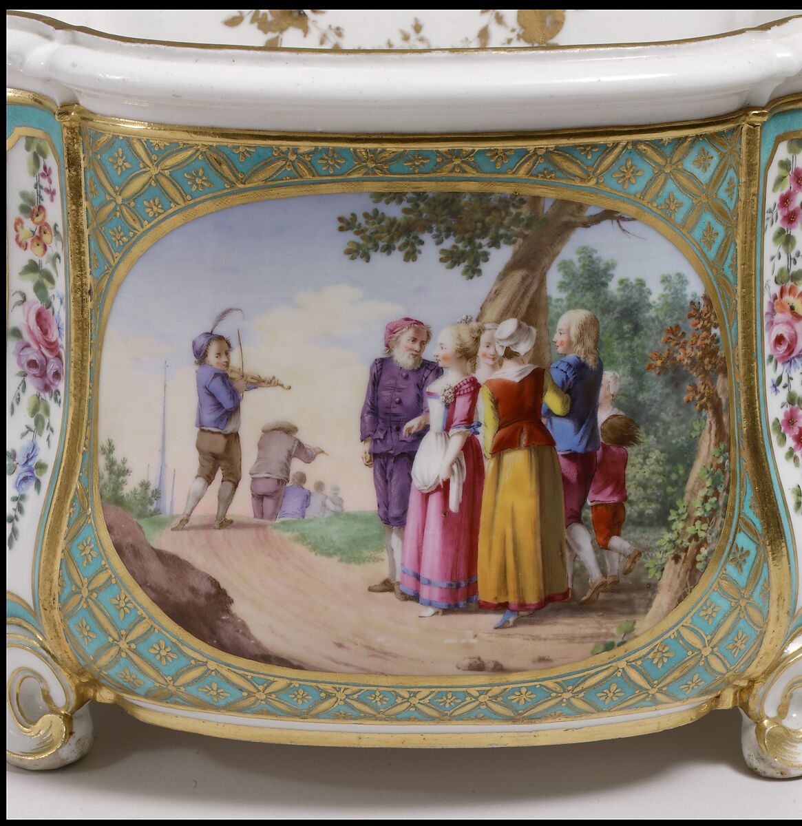 Flower vase (cuvette à fleurs Courteille) (one of a pair), Sèvres Manufactory (French, 1740–present), Soft-paste porcelain, French, Sèvres