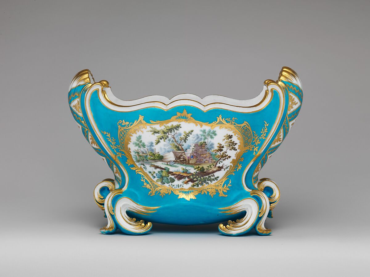 Flower vase (cuvette Mahon), Sèvres Manufactory (French, 1740–present), Soft-paste porcelain, French, Sèvres 