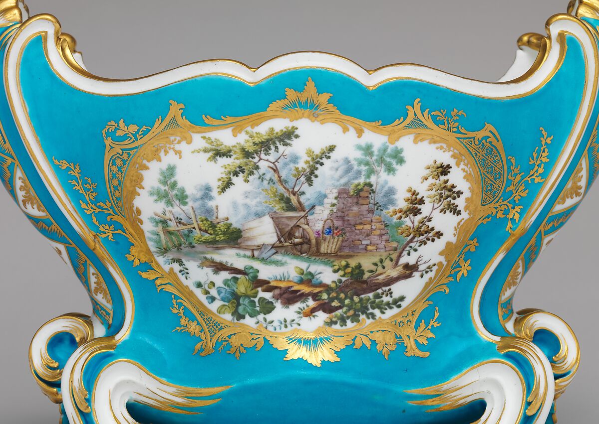 Flower vase (cuvette Mahon), Sèvres Manufactory (French, 1740–present), Soft-paste porcelain, French, Sèvres