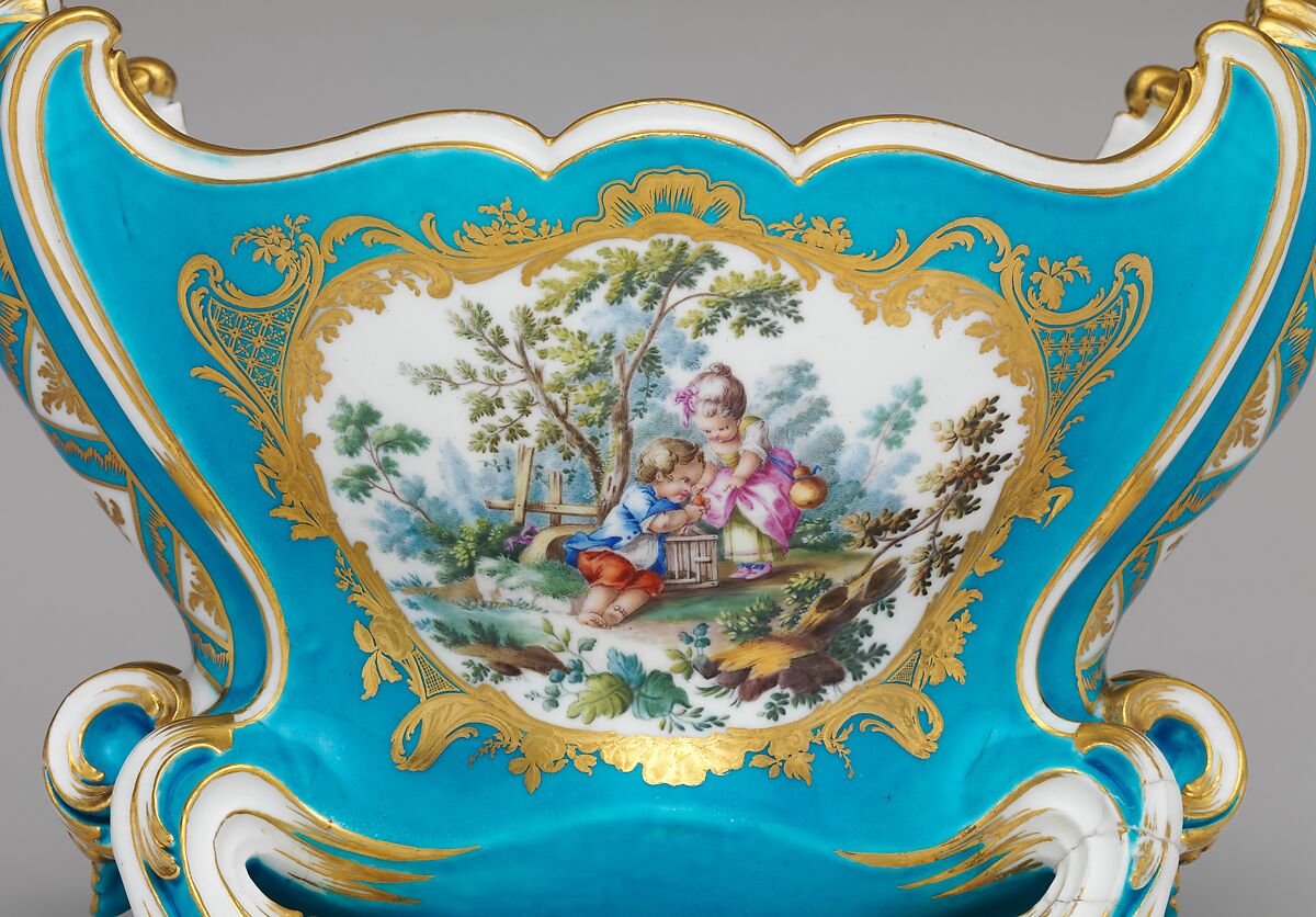Flower vase (cuvette Mahon), Sèvres Manufactory (French, 1740–present), Soft-paste porcelain, French, Sèvres