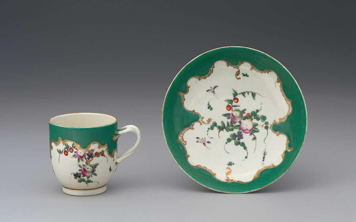 Cup (part of a service), Worcester factory (British, 1751–2008), Soft-paste porcelain, British, Worcester