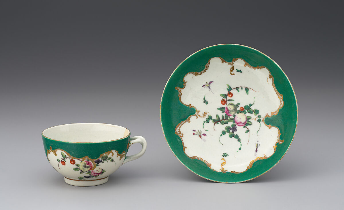 Cup (part of a service), Worcester factory (British, 1751–2008), Soft-paste porcelain, British, Worcester