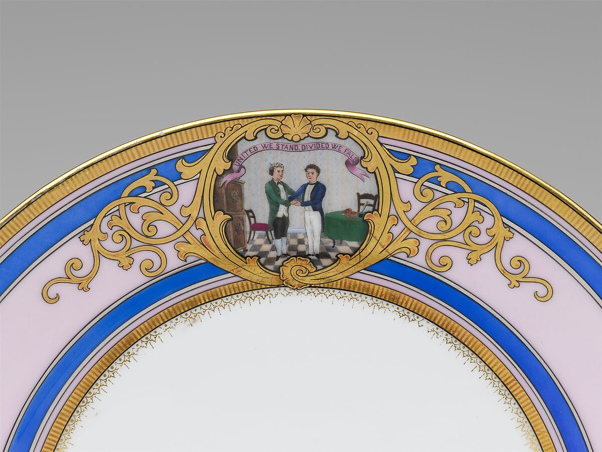 Continental Porcelain Plate, Kentucky, Joseph S. Potter (1822–1904), Porcelain, American