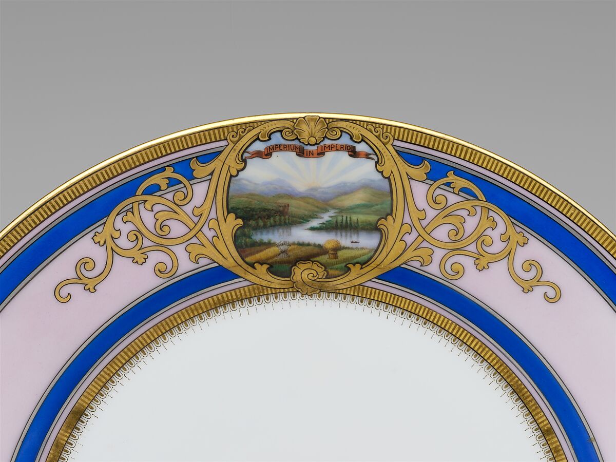Continental Porcelain Plate, Ohio, Joseph S. Potter (1822–1904), Porcelain, American